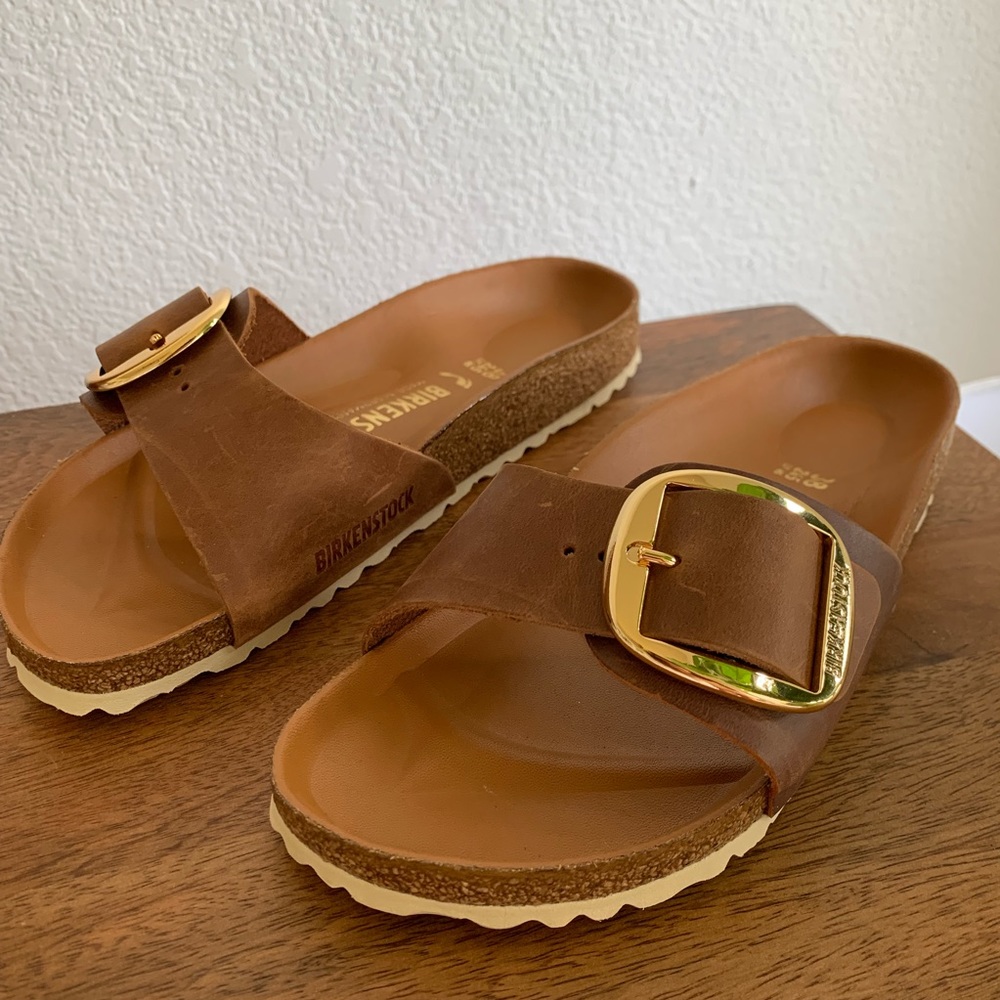Birkenstock Leather Madrid Big Buckle Size 8 (38) worn twice - Picture 4 of 9